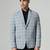 Mens light green checkered tweed blazer