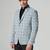 Mens light green checkered tweed blazer