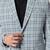 Mens light green checkered tweed blazer