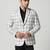 Mens white checkered tweed blazer