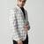 Mens white checkered tweed blazer
