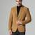 Mens mustard corduroy notched lapel blazer