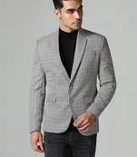 Mens black and white check blazer