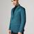 Mens turquoish notched lapel blazer