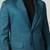 Mens turquoish notched lapel blazer