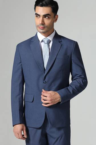 Mens blue polyviscose blazer