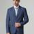 Mens blue polyviscose blazer