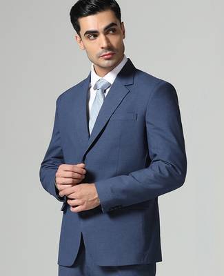 Mens blue polyviscose blazer 3