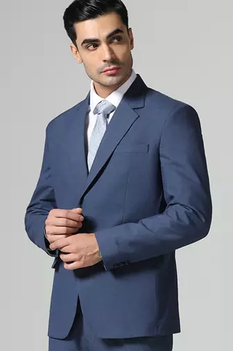Mens blue polyviscose blazer