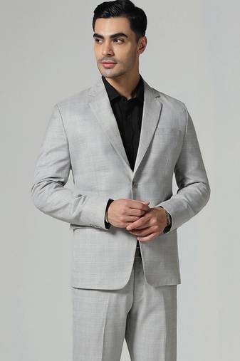 Mens light grey check blazer