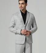 Mens light grey check blazer