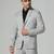 Mens light grey check blazer