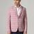 Mens pink checkered tweed blazer