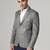 Mens grey blue check blazer