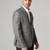 Mens grey blue check blazer