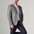 Mens grey blue check blazer