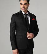 Mens black tuxedo blazer with hanky