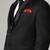 Mens black tuxedo blazer with hanky