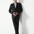 Mens black peaked lapel tuxedo blazer