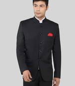 Mens black notched lapel blazer