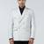 Mens white checked double breasted blazer