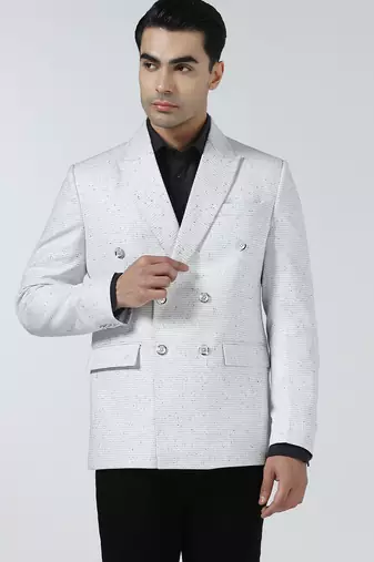 Mens small checked double breasted blazer