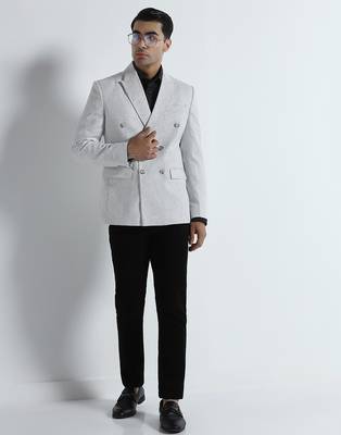 Mens small checked double breasted blazer 2