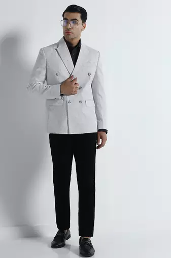Mens small checked double breasted blazer