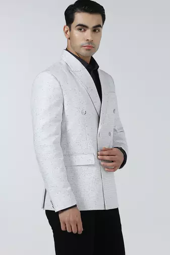 Mens small checked double breasted blazer