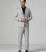 Mens black tuxedo suit with pocket square