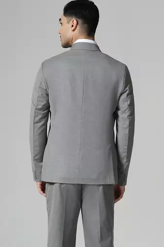 Dark grey mens notched lapel suit