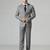 Dark grey mens notched lapel suit