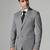 Dark grey mens notched lapel suit