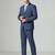 Blue mens notched lapel suit