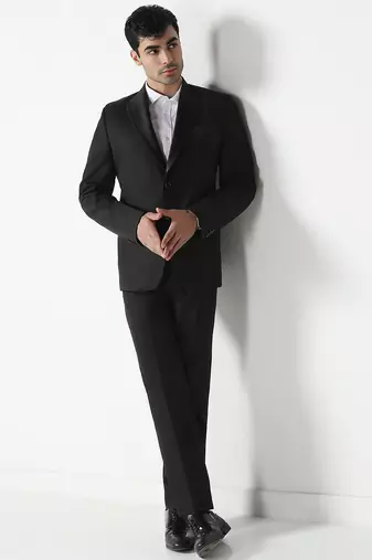 Black color corduroy mens Blazer suit