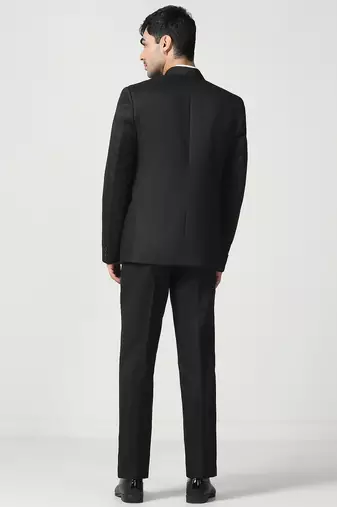 Black color corduroy mens Blazer suit