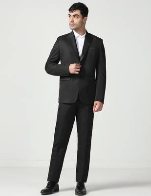 Black color corduroy mens Blazer suit 3