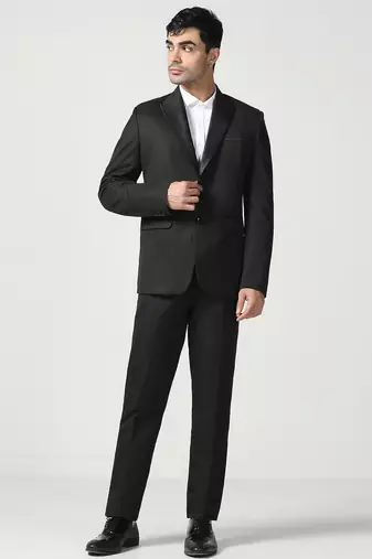 Black color corduroy mens Blazer suit
