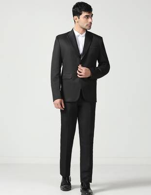 Black color corduroy mens Blazer suit 4