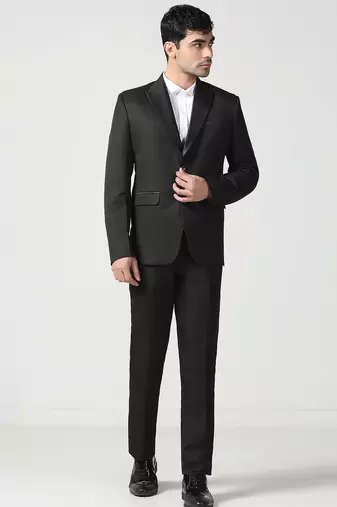 Black color corduroy mens Blazer suit