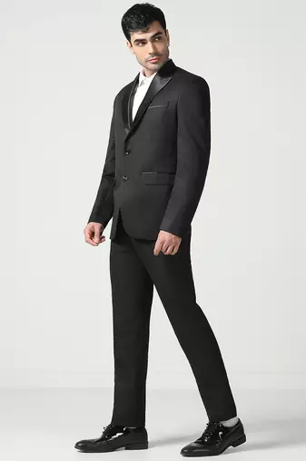 Black color corduroy mens Blazer suit