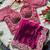 Wine Color Embroidery theard And Zari Work Satin Saree