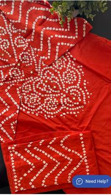 Women's Cotton Bandhani Print Kurta Pant Dupatta Set 3