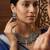Oxidised silver-plated blue stone statement necklace set with matching earrings for women & girls