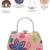   woven reverie coral multi abstract floral embroidered clutch