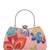   woven reverie coral multi abstract floral embroidered clutch