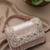   blush & bead dusky pink & pastel multi suede embellished clutch