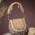   crystal cascade champagne gold suede embellished clutch