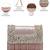   blush & bead dusky pink & pastel multi suede embellished clutch