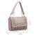   blush & bead dusky pink & pastel multi suede embellished clutch